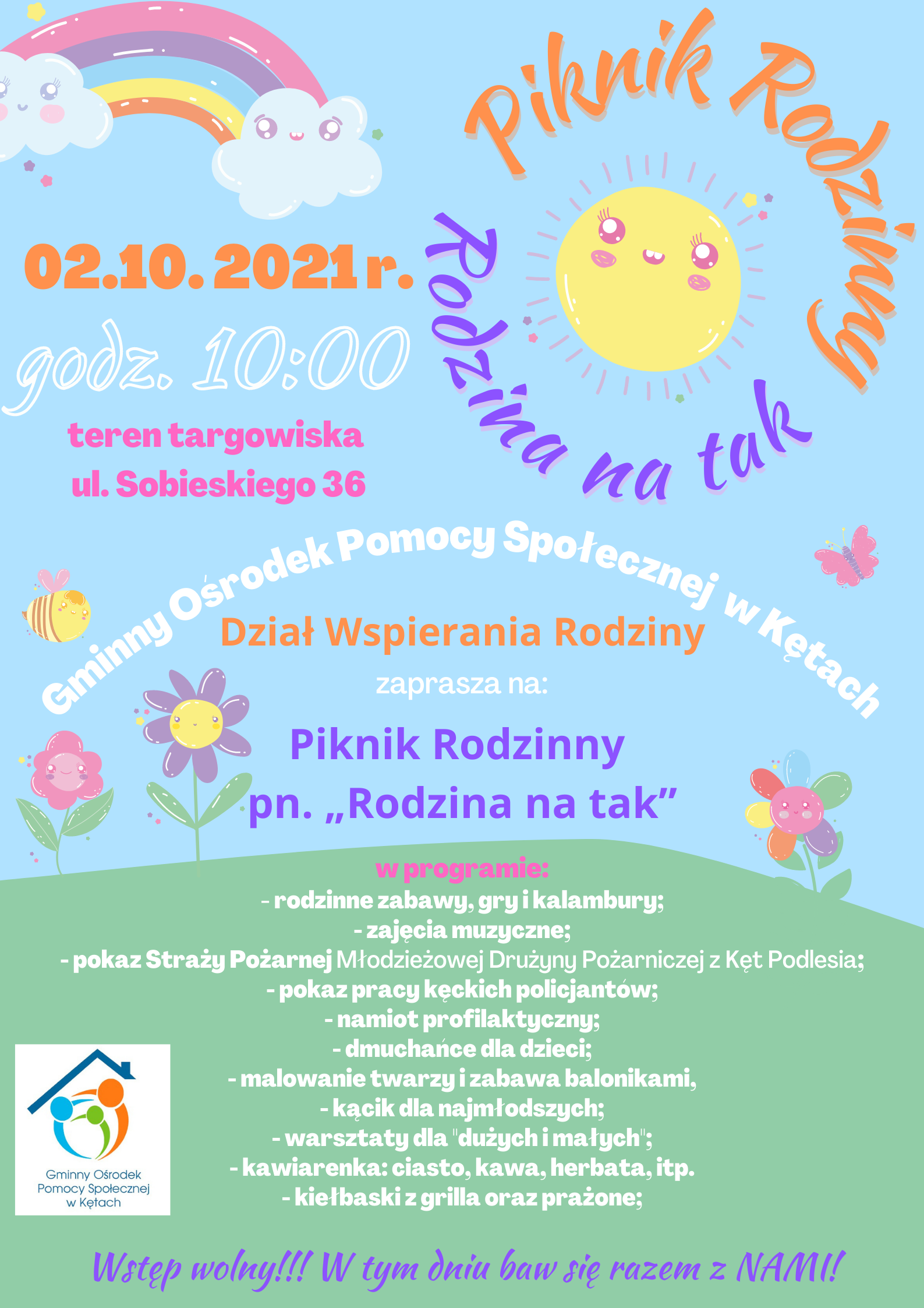 promujący piknik rodzinny Rodzina na tak Plakat